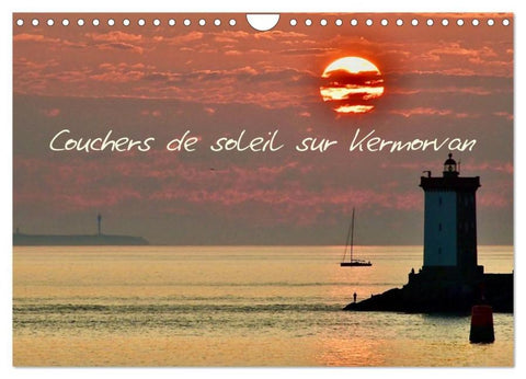 Couchers de soleil sur Kermorvan (Calendrier mural 2026 DIN A4 vertical), CALVENDO calendrier mensuel