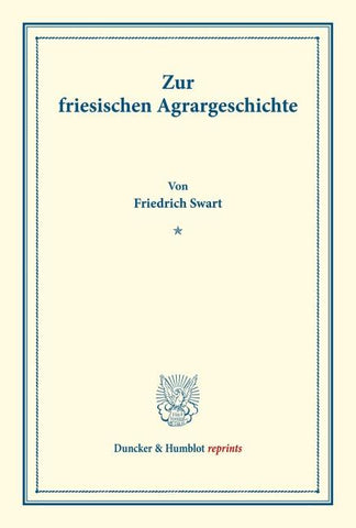 Zur friesischen Agrargeschichte.