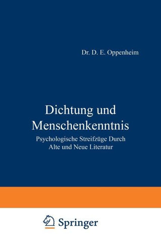 Dichtung und Menschenkenntnis