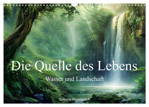 Quelle des Lebens - Wasser und Landschaft (Wandkalender 2026 DIN A3 quer), CALVENDO Monatskalender