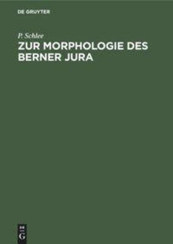 Zur Morphologie des Berner Jura