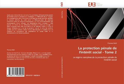 La protection pénale de l'intérêt social - Tome 2