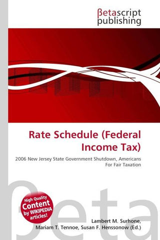 Rate Schedule (Federal Income Tax)
