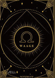 Edles Notizbuch Sternzeichen Waage | Designed by Alfred Herler