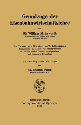 Grundzüge der Eisenbahnwirtschaftslehre