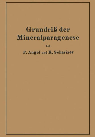 Grundriß der Mineralparagenese