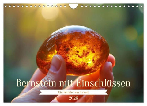Bernstein mit Einschlüssen (Wandkalender 2026 DIN A4 quer), CALVENDO Monatskalender