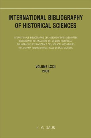 International Bibliography of Historical Sciences / 2003