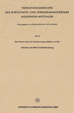 Arbeiten des MPI für Kohlenforschung