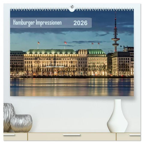 Hamburger Impressionen 2026 (hochwertiger Premium Wandkalender 2026 DIN A2 quer), Kunstdruck in Hochglanz