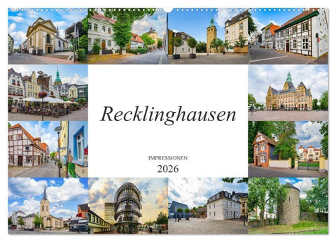 Recklinghausen Impressionen (Wandkalender 2026 DIN A2 quer), CALVENDO Monatskalender