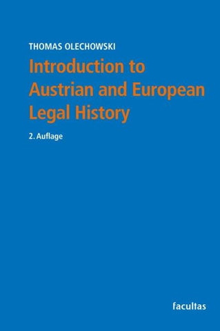 Introduction to Austrian and European Legal History