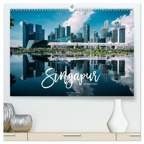 Singapur entdecken (hochwertiger Premium Wandkalender 2026 DIN A2 quer), Kunstdruck in Hochglanz