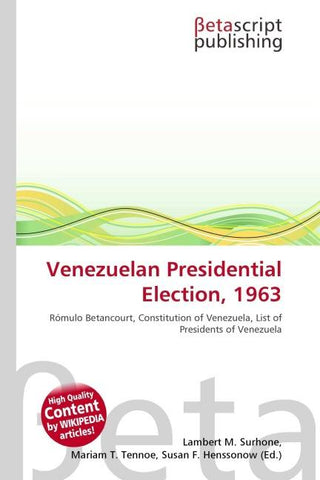 Venezuelan Presidential Election, 1963