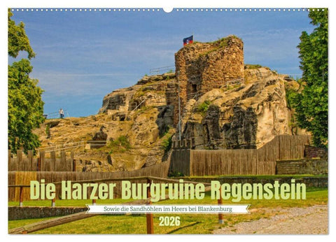 Die Harzer Burgruine Regenstein - Sowie die Sandhöhlen im Heers bei Blankenburg (Wandkalender 2026 DIN A2 quer), CALVENDO Monatskalender