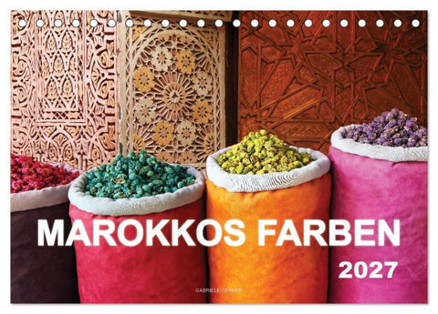 Marokkos Farben (Tischkalender 2027 DIN A5 quer), CALVENDO Monatskalender