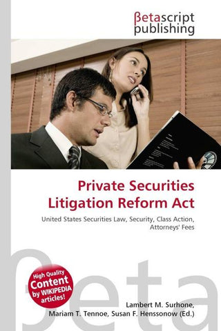 Private Securities Litigation Reform Act