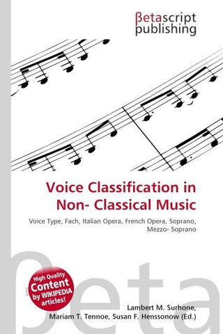 Voice Classification in Non- Classical Music