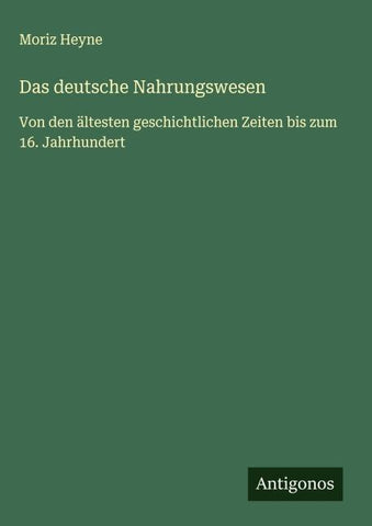 Das deutsche Nahrungswesen