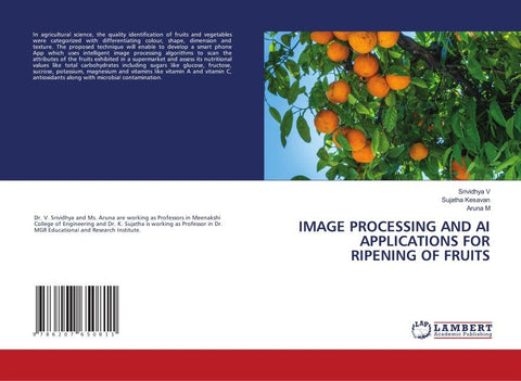 IMAGE PROCESSING AND AI APPLICATIONS FOR RIPENING OF FRUITS