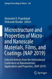Microstructure and Properties of Micro- and Nanoscale Materials, Films, and Coatings (NAP 2019)