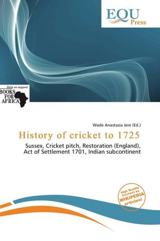 History of cricket to 1725