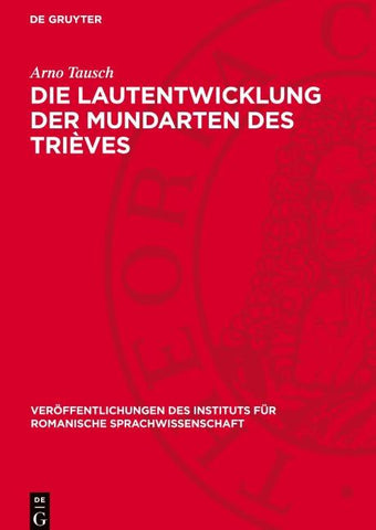 Die Lautentwicklung der Mundarten des Trièves