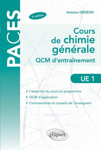 UE1 - Cours de chimie générale. QCM d'entraînement