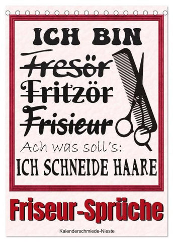 Friseur-Sprüche (Tischkalender 2026 DIN A5 hoch), CALVENDO Monatskalender