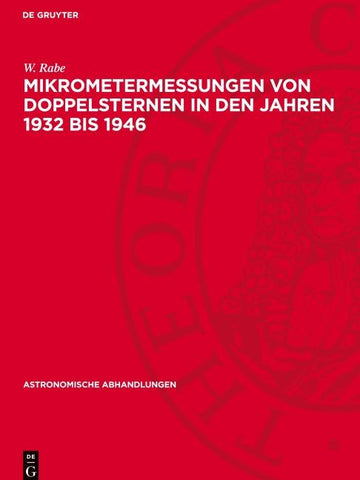 Mikrometermessungen von Doppelsternen in den Jahren 1932 bis 1946