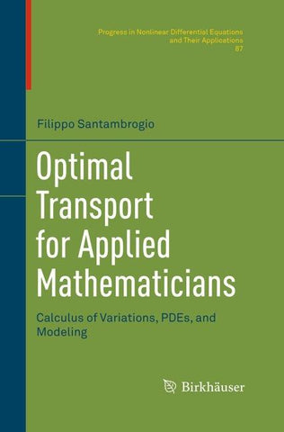 Optimal Transport for Applied Mathematicians
