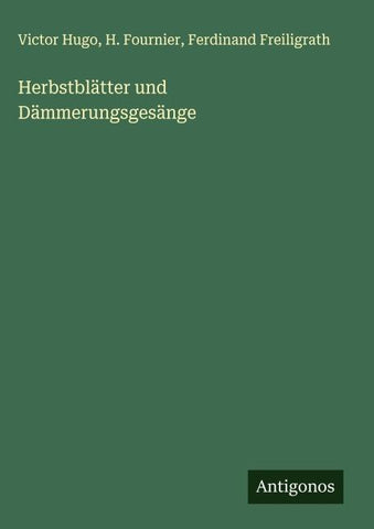 Herbstblätter und Dämmerungsgesänge