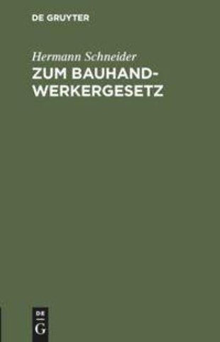Zum Bauhandwerkergesetz