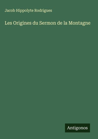 Les Origines du Sermon de la Montagne