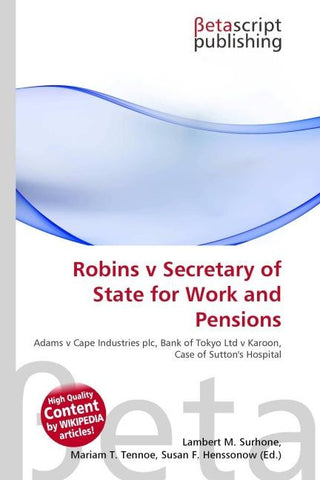 Robins v Secretary of State for Work and Pensions