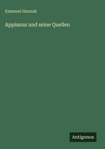 Appianus und seine Quellen