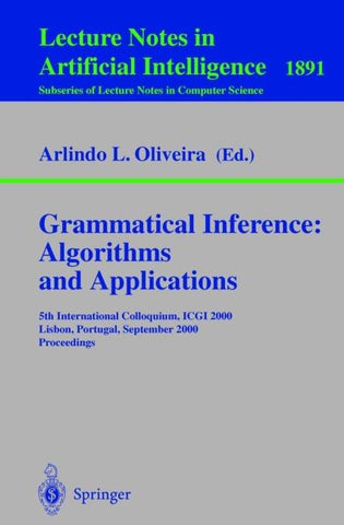 Grammatical Inference: Algorithms and Applications