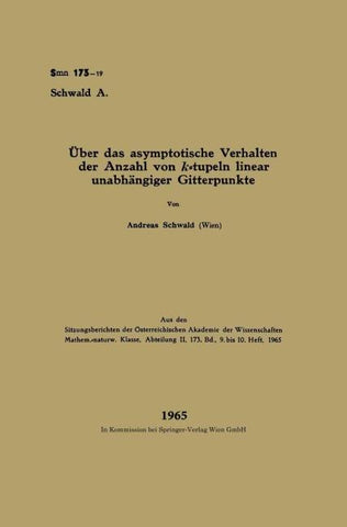Über das asymptotische Verhalten der Anzahl von k-tupeln linear unabhängiger Gitterpunkte