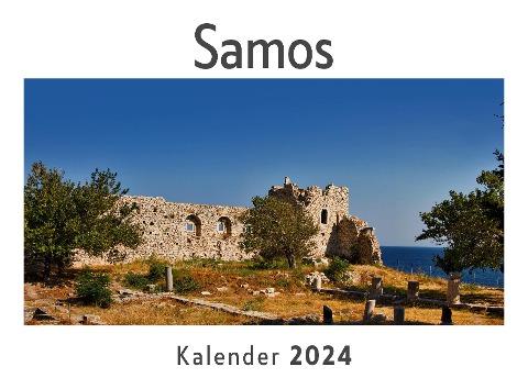 Samos (Wandkalender 2024, Kalender DIN A4 quer, Monatskalender im Querformat mit Kalendarium, Das perfekte Geschenk)