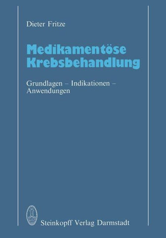 Medikamentöse Krebsbehandlung