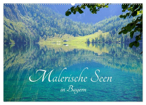 Malerische Seen in Bayern (Wandkalender 2026 DIN A2 quer), CALVENDO Monatskalender