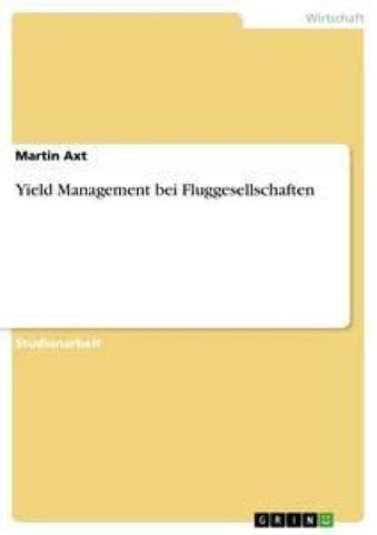 Yield Management bei Fluggesellschaften