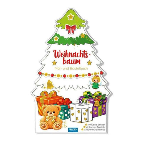TRÖTSCH - Mal- und Bastelbuch Weihnachtsbaum Mal- und Bastelbuch| Ab 4 Jahren