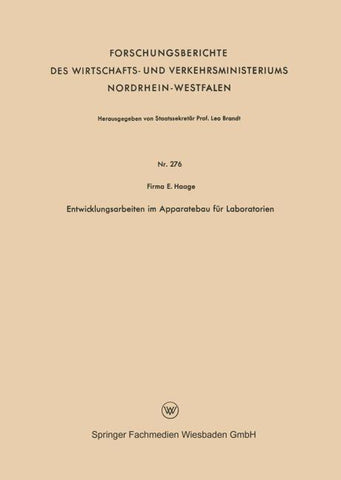 Entwicklungsarbeiten im Apparatebau für Laboratorien