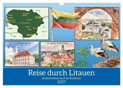 Reise durch Litauen (Wandkalender 2027 DIN A3 quer), CALVENDO Monatskalender