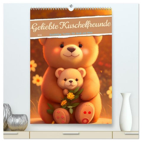 Knuddelige Kuschelfreunde (hochwertiger Premium Wandkalender 2026 DIN A2 hoch), Kunstdruck in Hochglanz
