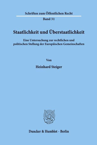 Staatlichkeit und Überstaatlichkeit.