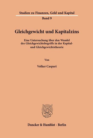 Gleichgewicht und Kapitalzins.