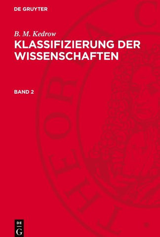 Klassifizierung der Wissenschaften. Band 2