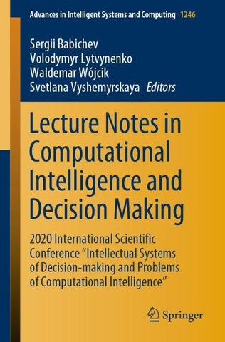 Lecture Notes in Computational Intelligence and Decision Making